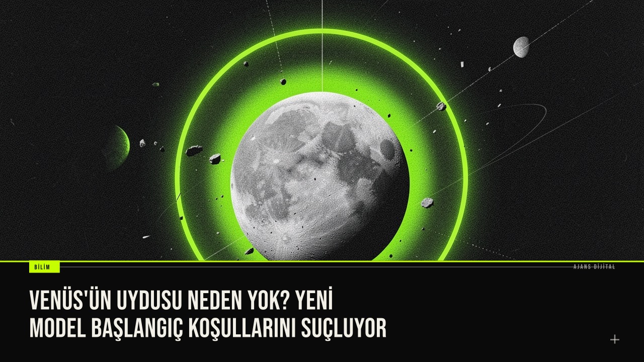 Venüs'ün uydusu neden yok? Yeni model başlangıç koşullarını suçluyor haberi için üretilen kapak görseli