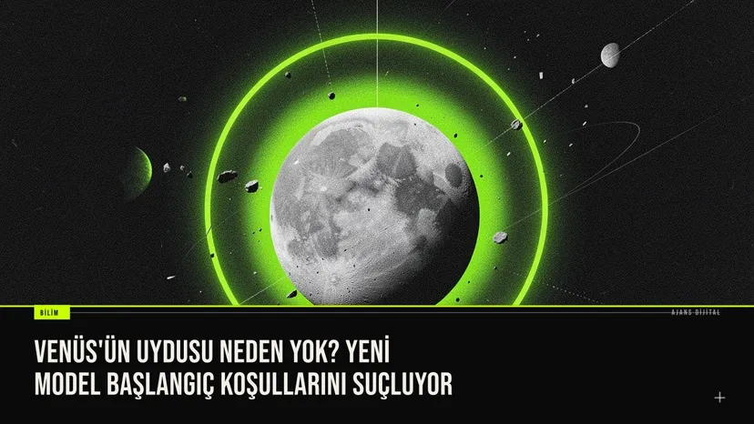 Venüs'ün uydusu neden yok? Yeni model başlangıç koşullarını suçluyor haberi için üretilen kapak görseli