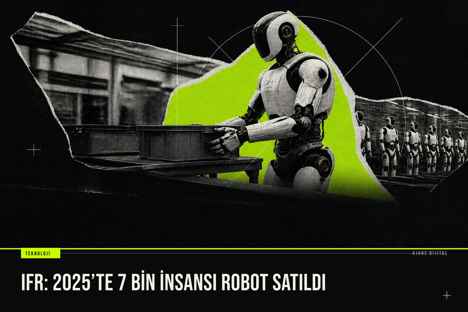 IFR: 2025’te 7 bin insansı robot satıldı haberi için üretilen kapak görseli