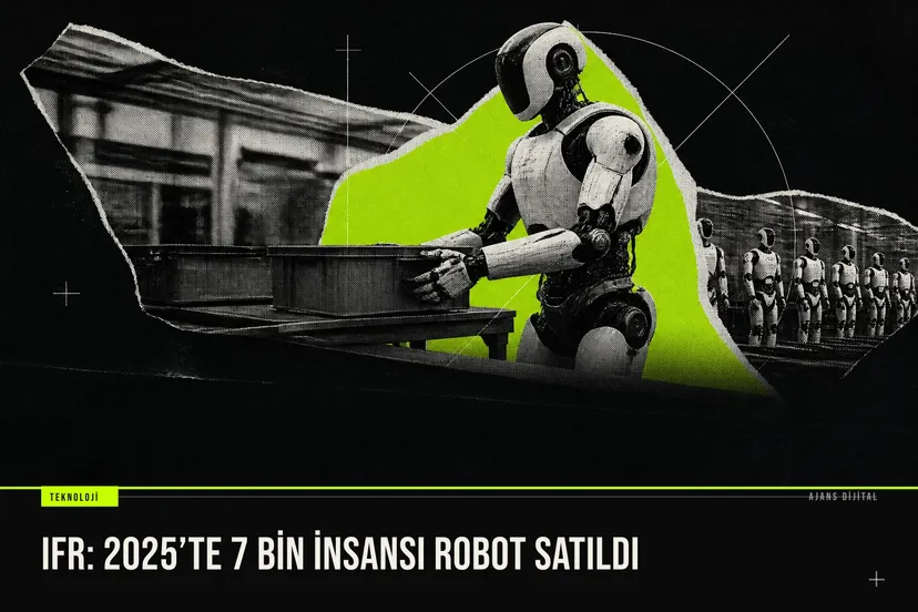 IFR: 2025’te 7 bin insansı robot satıldı haberi için üretilen kapak görseli