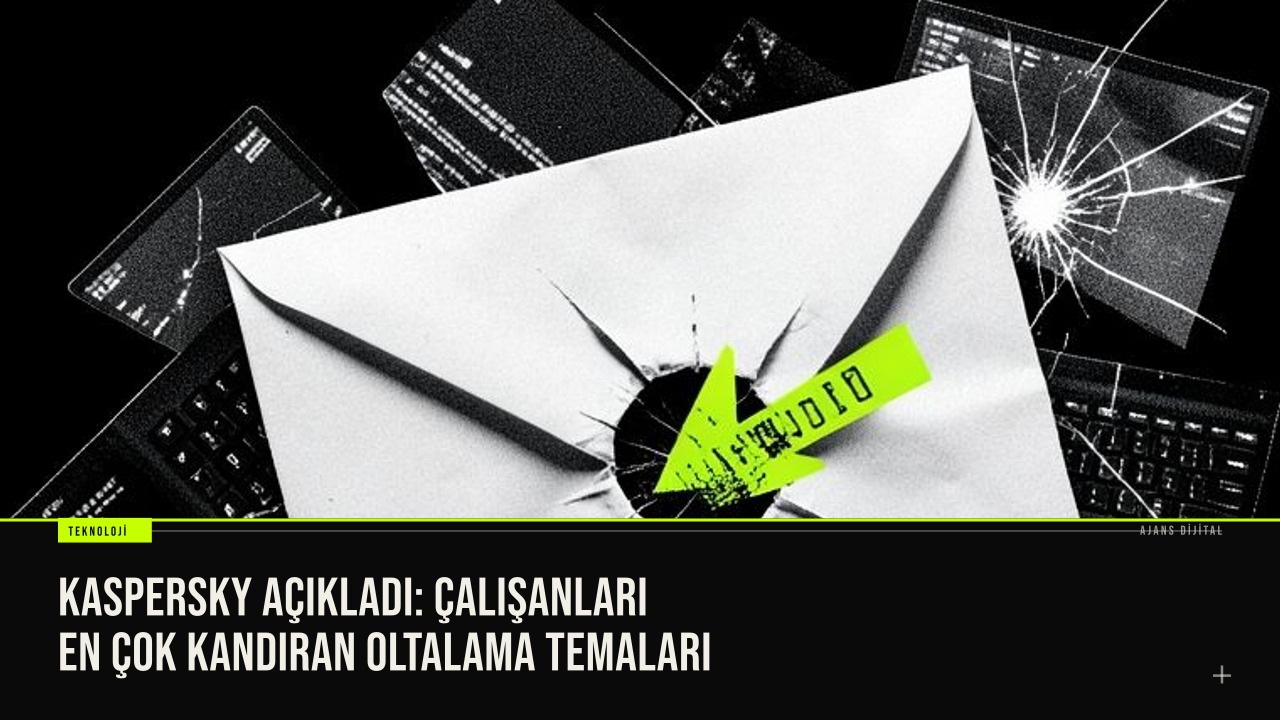 çalışanları en çok kandıran yapay zekâ ve teknoloji temalı oltalama e-postalarını gösteren bir analiz görseli.