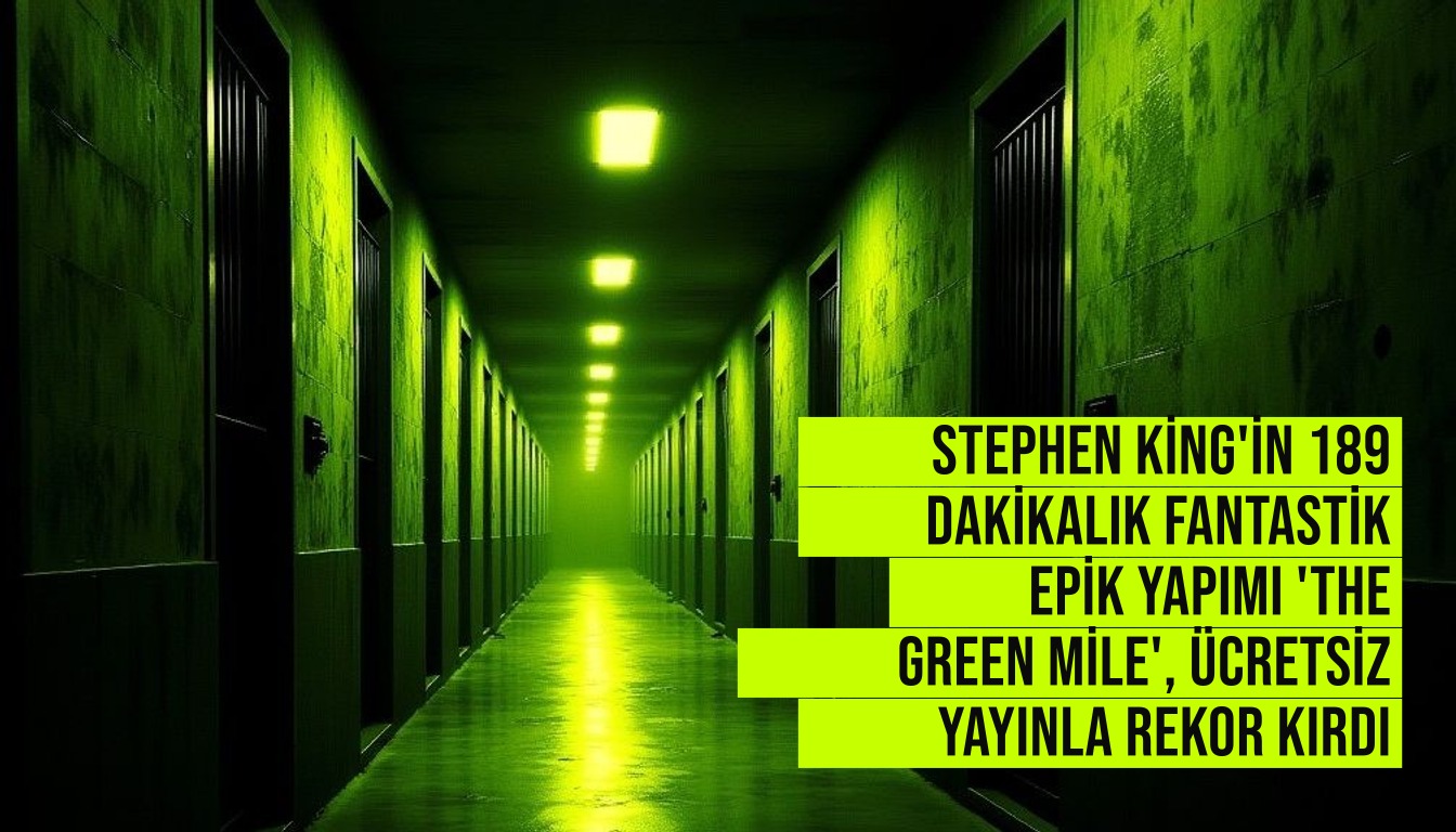 Stephen King'in The Green Mile filmi Tubi'de ücretsiz yayınlanarak izlenme rekoru kırdı, 189 dakikalık epik yapımın afişi veya sahnesi.