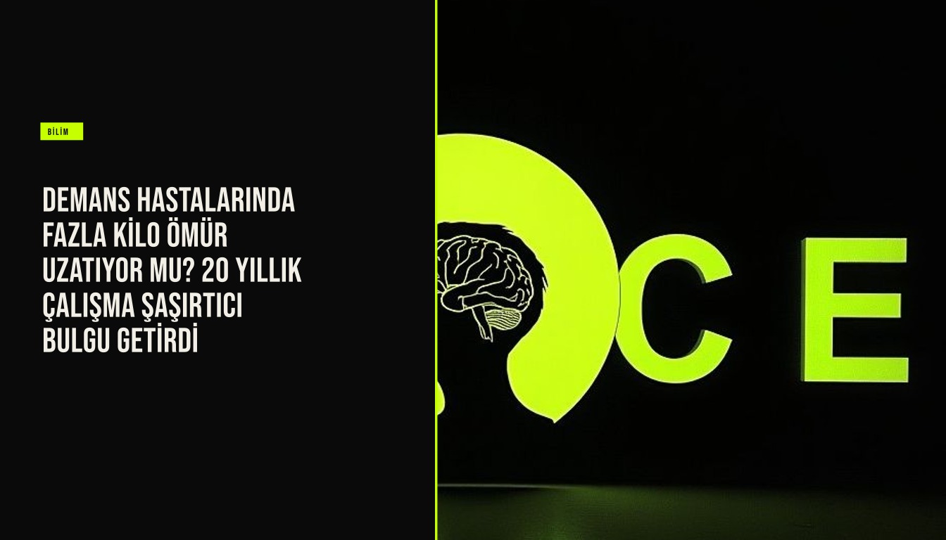 Demans tanılı hastalarda yüksek vücut kitle indeksinin 20 yıllık takipte ölüm riskini azalttığını gösteren bilimsel çalışma grafiği