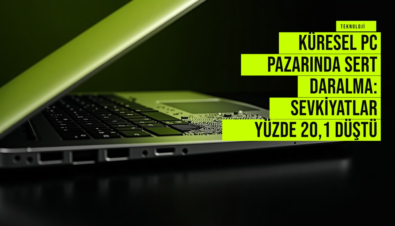 Küresel PC pazarında sert daralma: Sevkiyatlar yüzde 20,1 düştü haberi için üretilen kapak görseli