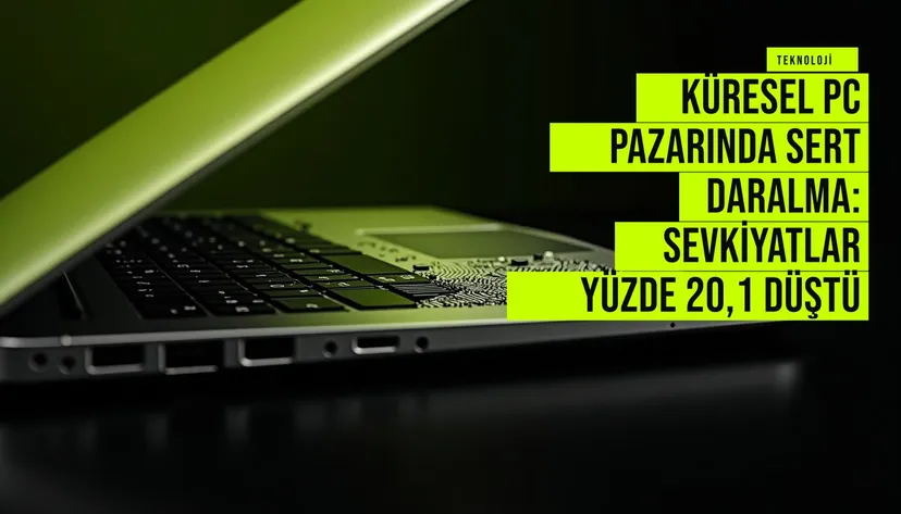 Küresel PC pazarında sert daralma: Sevkiyatlar yüzde 20,1 düştü haberi için üretilen kapak görseli