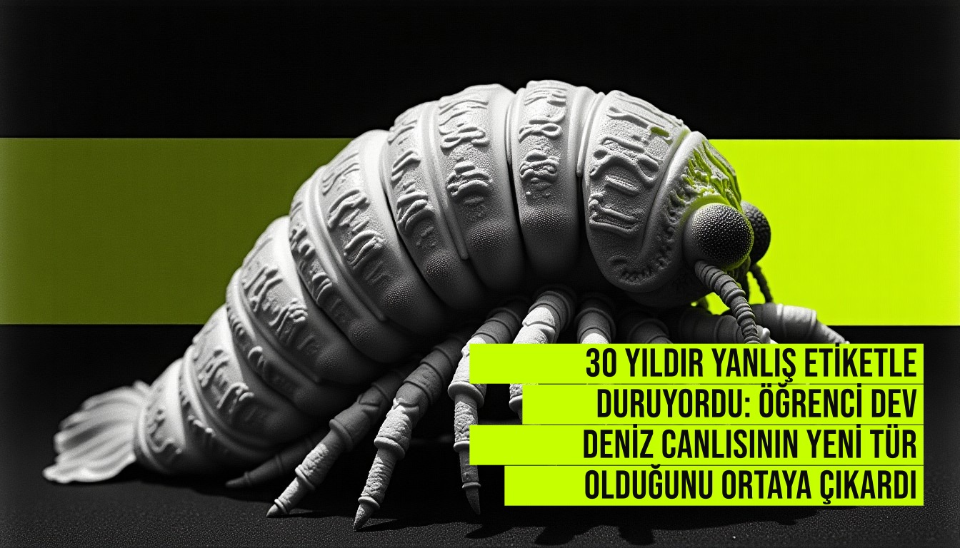 Tübingen Üniversitesi'nde 30 yıl saklanan 32 cm'lik dev deniz izopodu fosili ve onu inceleyen paleontoloji öğrencisi