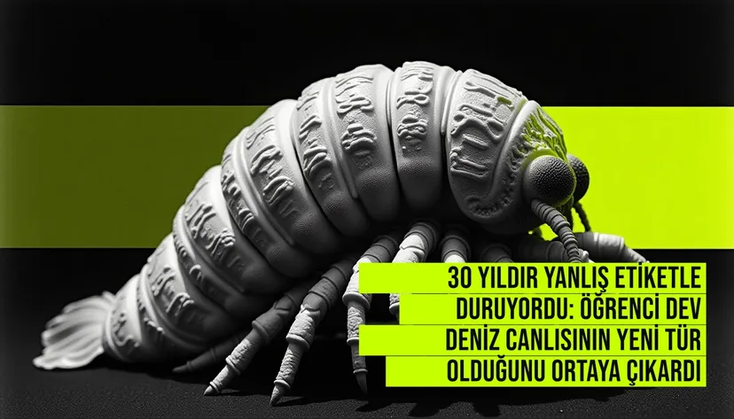 Tübingen Üniversitesi'nde 30 yıl saklanan 32 cm'lik dev deniz izopodu fosili ve onu inceleyen paleontoloji öğrencisi