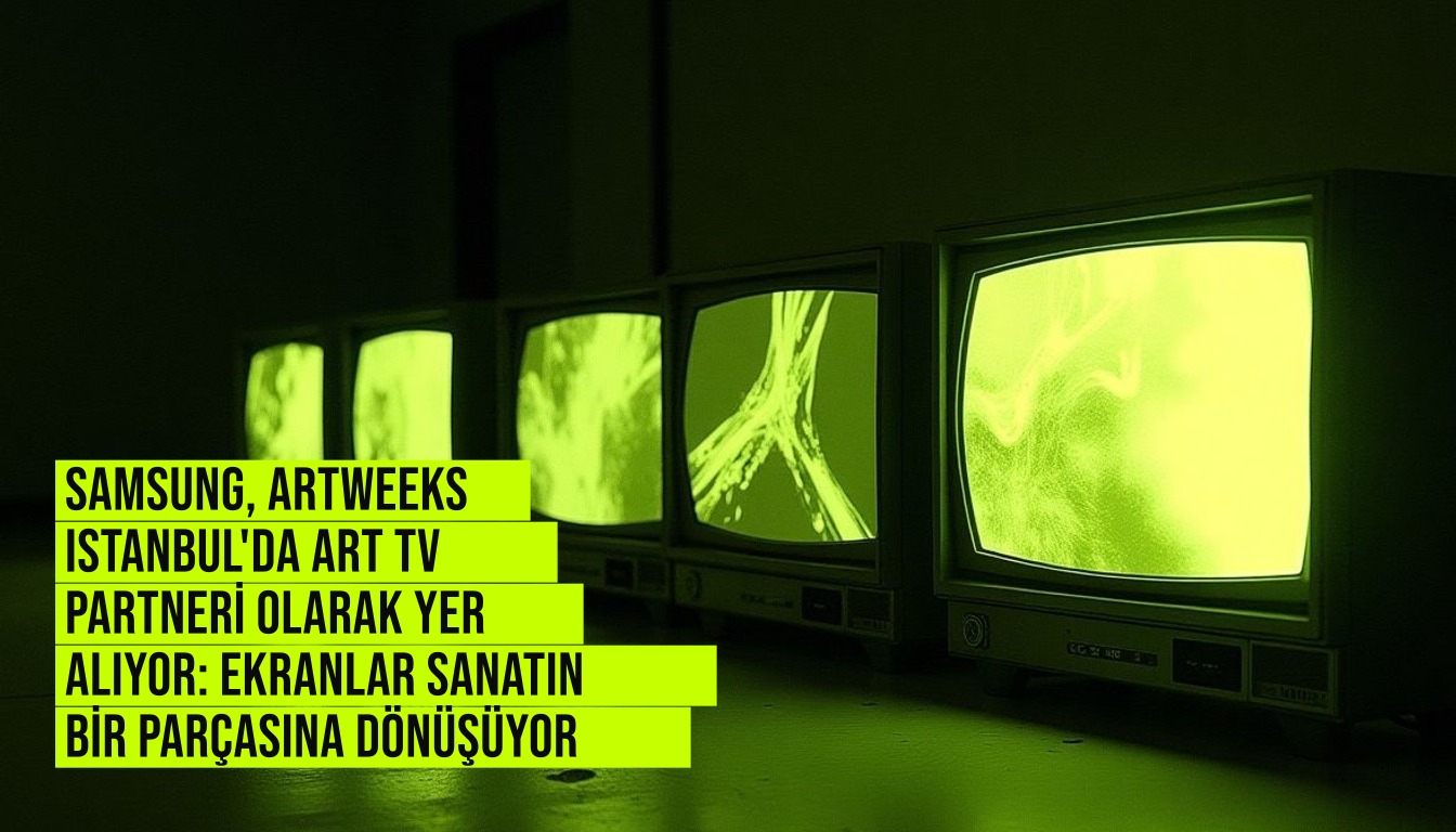 Samsung Artweeks Istanbul 2026 Akaretler Sıraevler'de sanatçıların video eserlerini sergileyen The Frame ekranları.