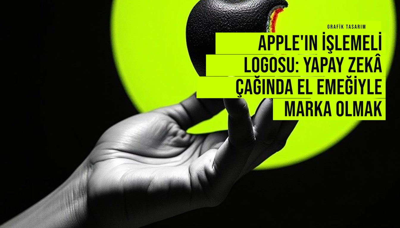 Apple 13 Ekim Welcome Home davetiyesinde 1977 gökkuşağı logosunu el nakışıyla canlandıran Sidneyli ikiz sanatçılar Maricor Maricar işçiliği