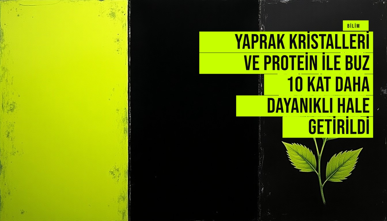 Yaprak kristalleri ve protein eklenerek betona dayanıklı 10 kat daha güçlü süper buz geliştiren bilim insanları.