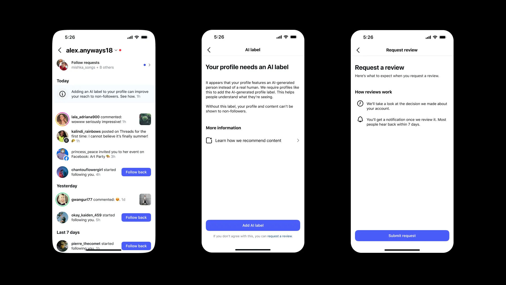 Instagram, yapay zekâ profillerini açıkça etiketleyecek