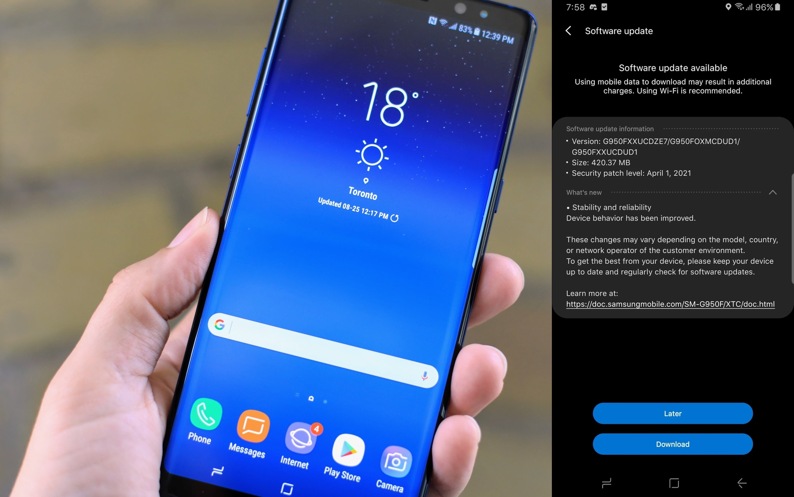 Galaxy S8 ve Note 8’e beklenmedik güncelleme