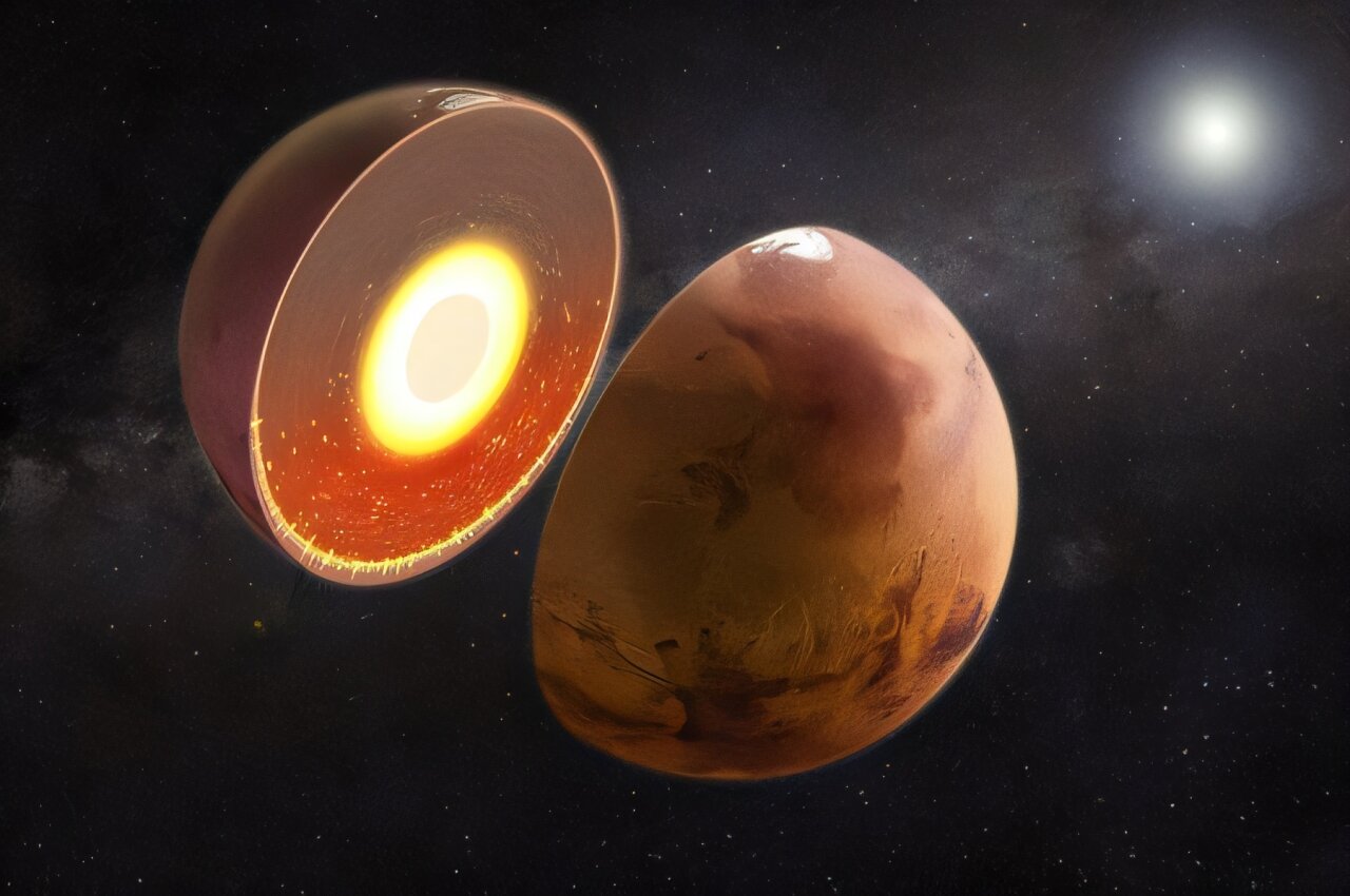 Mars’ın güney yarımküresi derinde 200–400°C daha sıcak