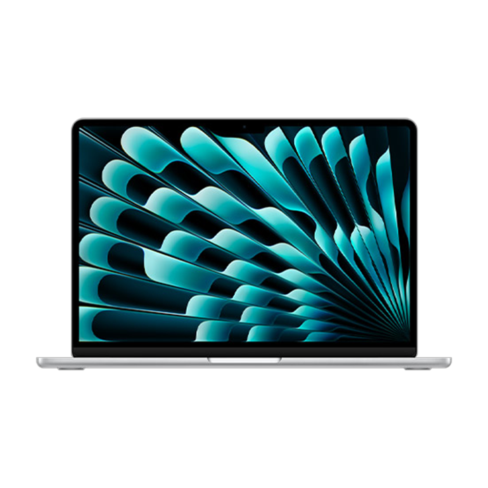 Beyaz arka plan önünde bir Apple MacBook Air