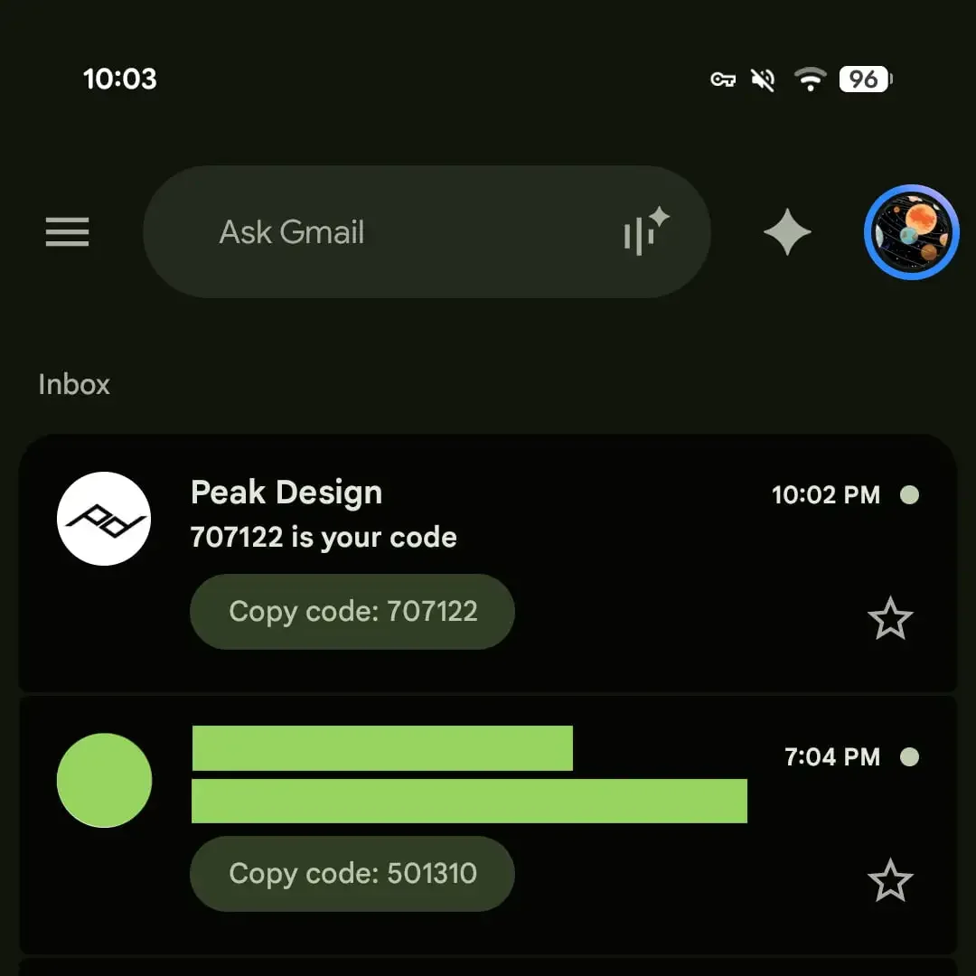 Gmail 2FA Kodu Artık Tek Dokunuşla Kopyalanıyor