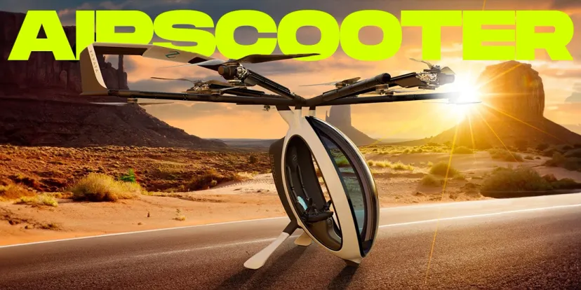 Franky zapatadan yeni gelecek gosterimi airscooter