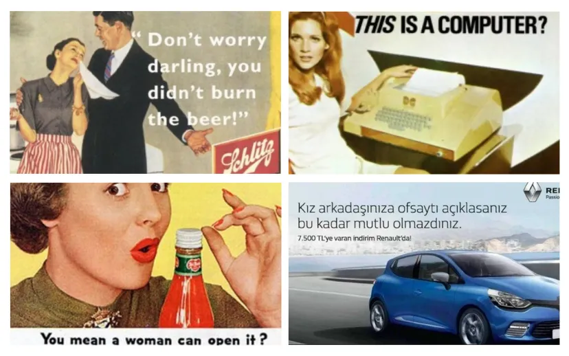 Cinsiyetciligi vurgulayarak dikkat ceken reklamlar