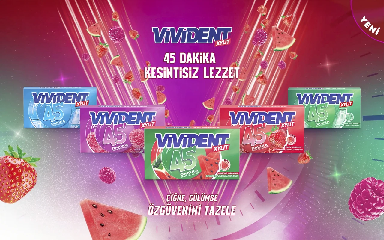 Kesintisiz lezzet dolu vivident 45 reklami yayinda