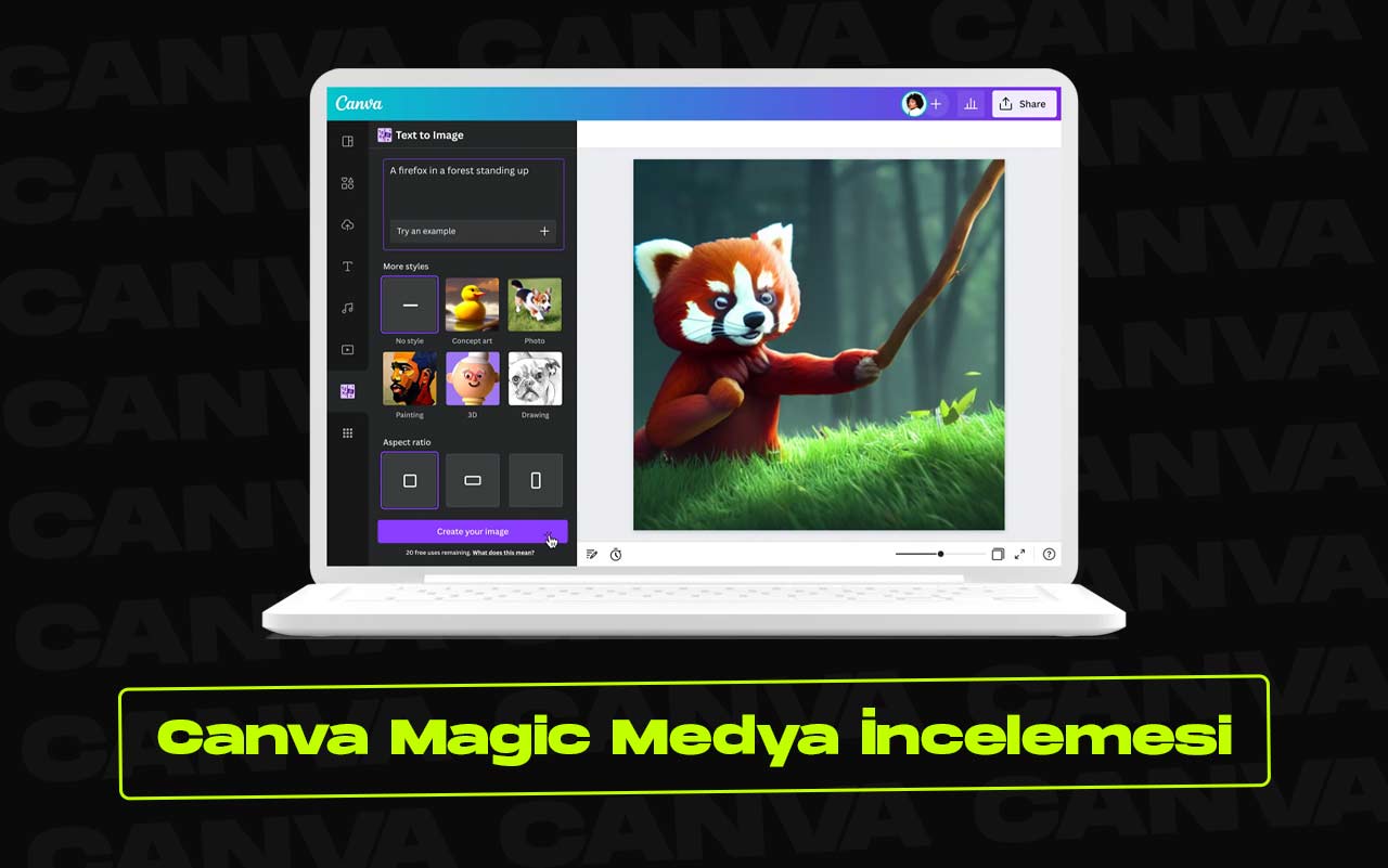 Canva magic medya incelemesi amator icerik olusturucular icin yapay zeka tarafindan olusturulan gorseller