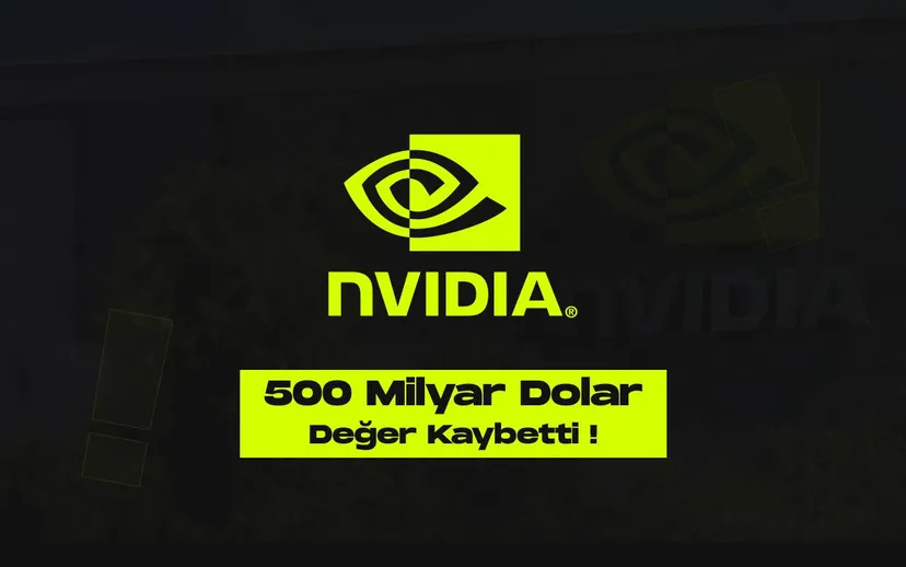 Nvidia 500 milyar dolar deger kaybetti en degerli sirket tacini yitirdi
